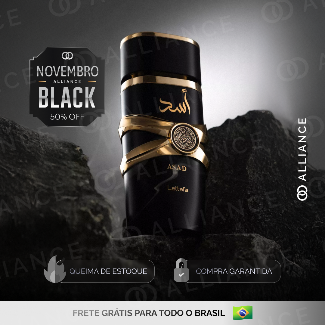 Kit 4 Perfumes Importados - Lattafa ASAD I 1Million I Sauvage I Bleu (100ml) - [NOVEMBRO BLACK]