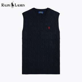 RL Cable-Knit Cotton Sweater Vest