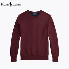 RL Mesh-Knit Cotton Crewneck Sweater