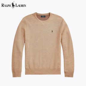 RL Mesh-Knit Cotton Crewneck Sweater