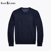 RL Mesh-Knit Cotton Crewneck Sweater