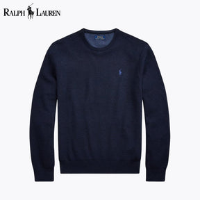 RL Mesh-Knit Cotton Crewneck Sweater